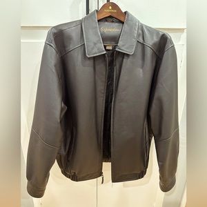 NWOT St John’s Bay Brown Leather Jacket